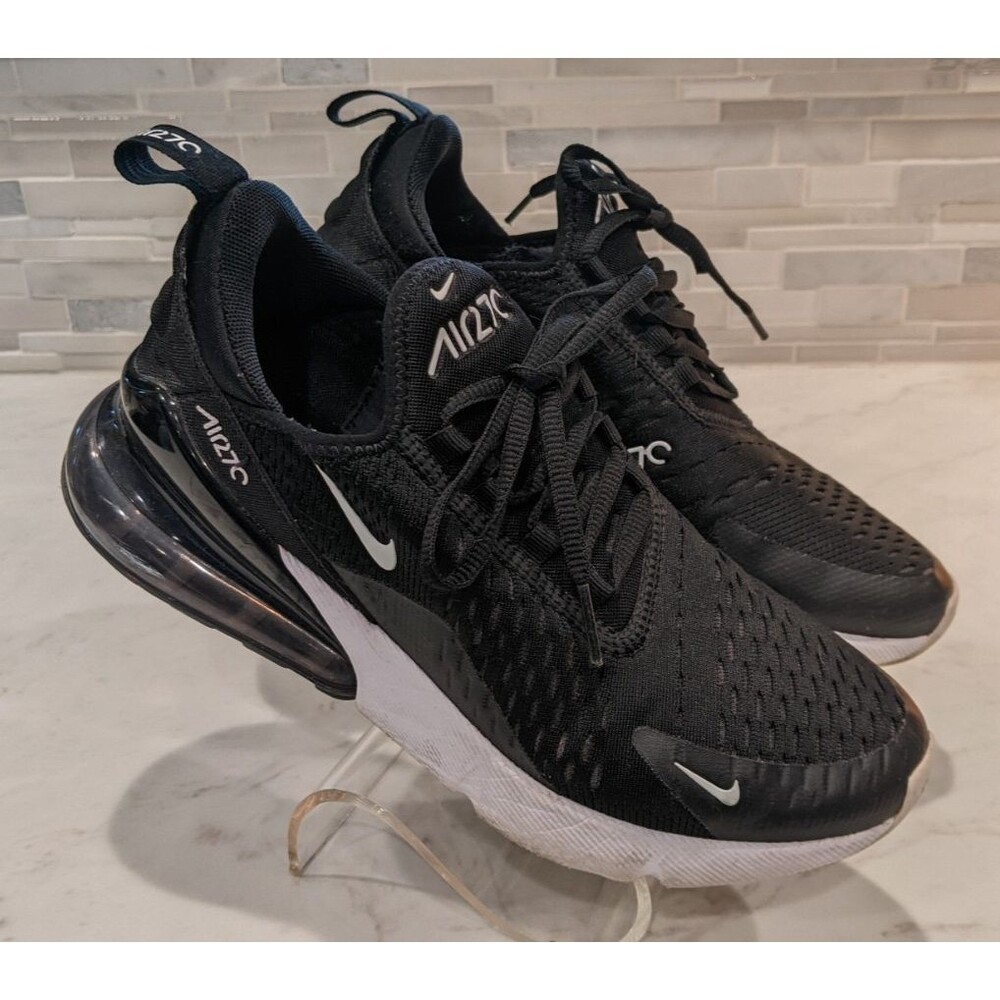 Wmn's NIKE Air Max 270 Black/White Breathable Mesh Lightweight Running Shoe 7.5 - Picture 5 of 14